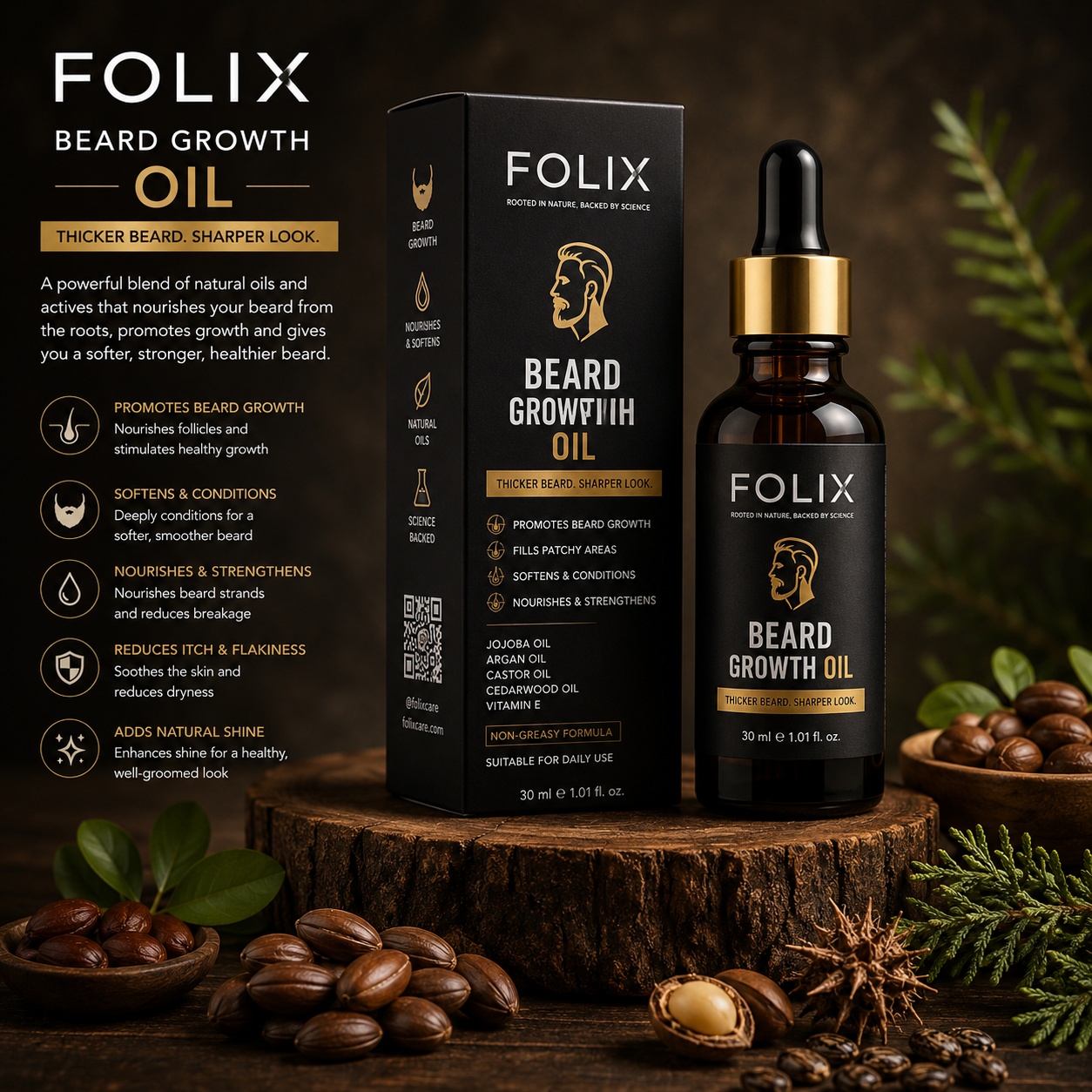 FOLIX Beard Growth Oil (30ml)